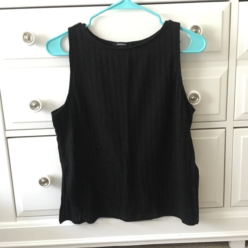 “Ambiance” Black Tank Blouse